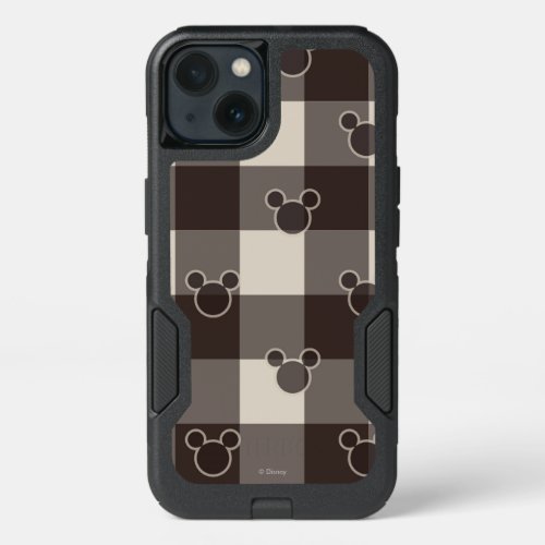 Mickey Mouse  Brown Plaid Pattern iPhone 13 Case