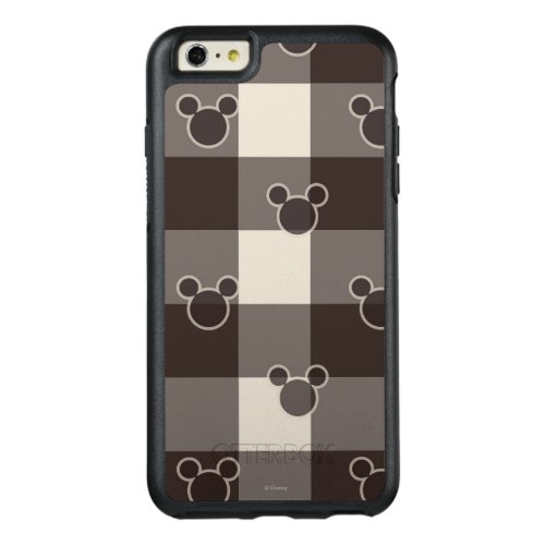 Mickey Mouse  Brown Plaid Pattern OtterBox iPhone 66s Plus Case