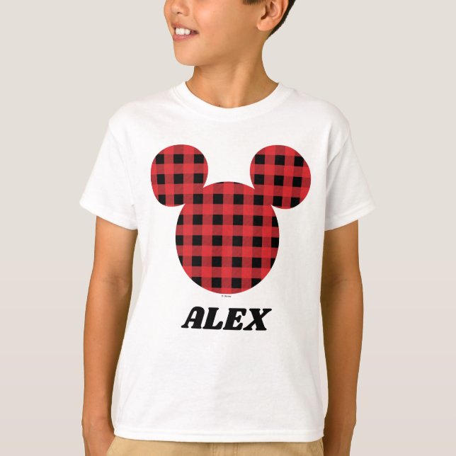 Mickey Mouse | Buffalo Plaid Brother T-Shirt (Front)