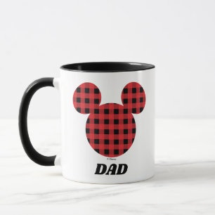 Mickey Mouse Buffalo Plaid Dad Mug