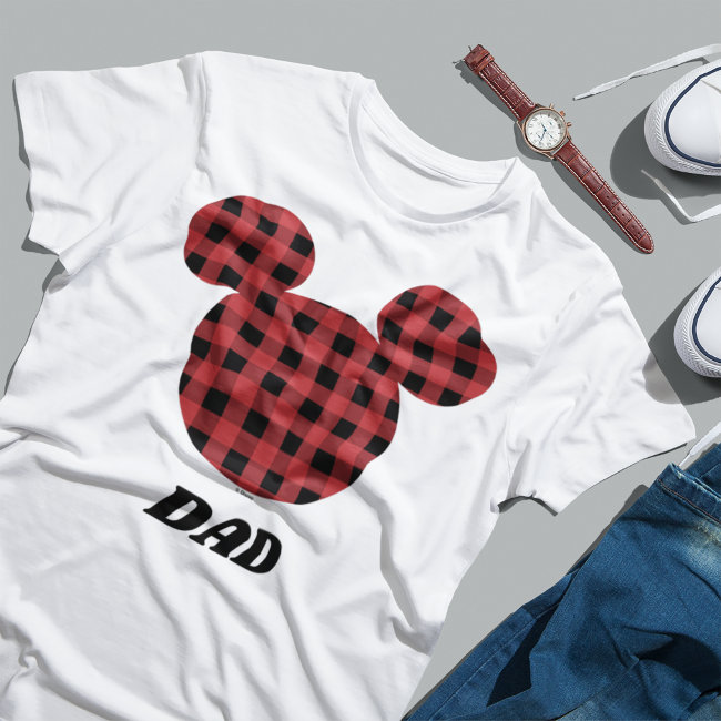 Mickey Mouse | Buffalo Plaid Dad T-Shirt