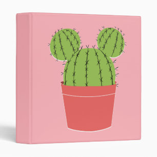 Mickey Mouse Cactus Icon 3 Ring Binder