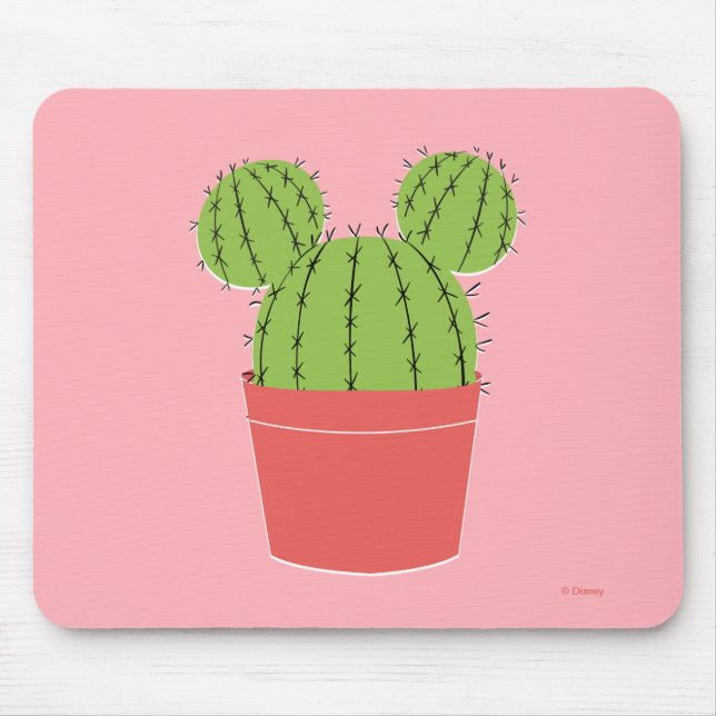 Mickey Mouse Cactus Icon Mouse Pad (Front)