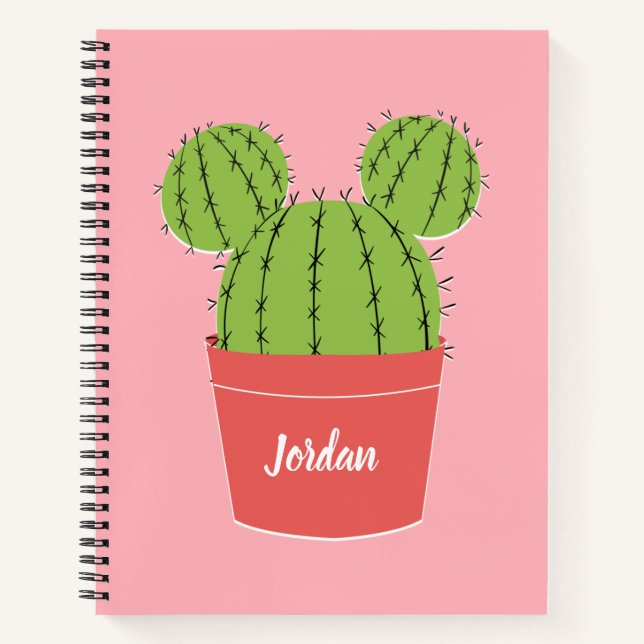 Mickey Mouse Cactus Icon Notebook (Front)