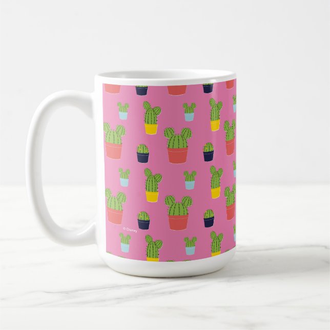 Mickey Mouse Cactus Icon Pattern Coffee Mug (Left)