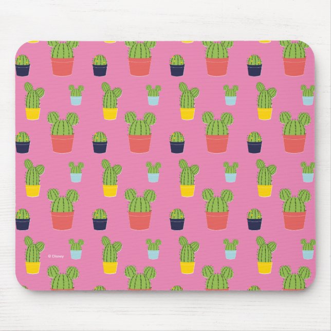 Mickey Mouse Cactus Icon Pattern Mouse Pad (Front)