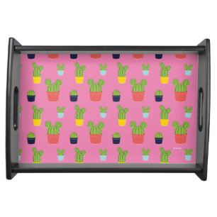 Mickey Mouse Cactus Icon Pattern Serving Tray