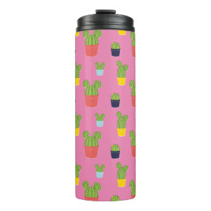 Mickey Mouse Cactus Icon Pattern Thermal Tumbler