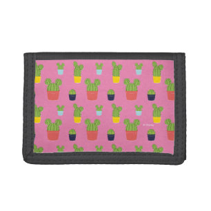 Mickey Mouse Cactus Icon Pattern Trifold Wallet