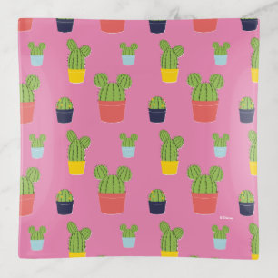 Mickey Mouse Cactus Icon Pattern Trinket Tray