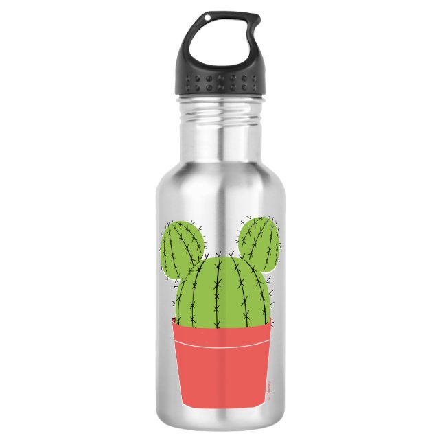 Mickey Mouse Cactus Icon Stainless Steel Water Bottle (Front)