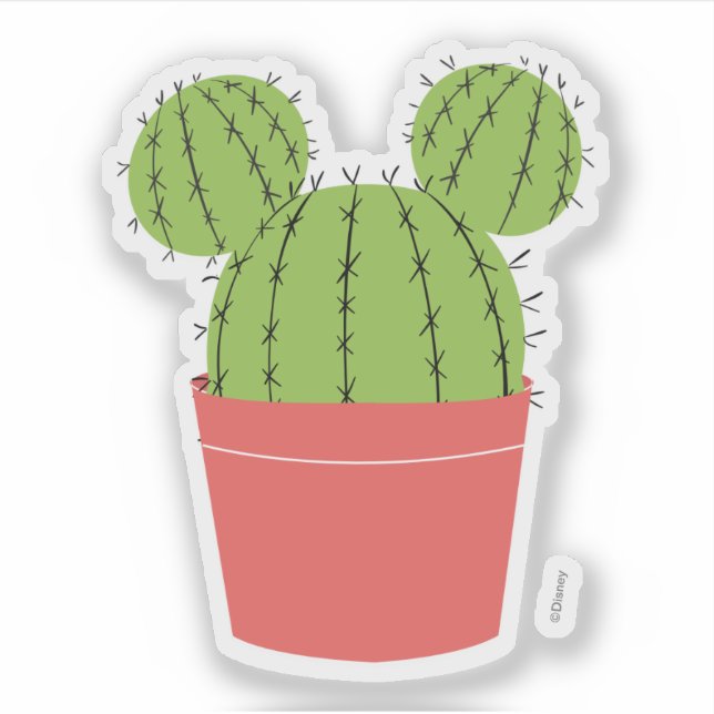 Mickey Mouse Cactus Icon Sticker | Zazzle
