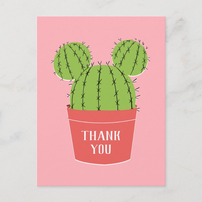 Mickey Mouse Cactus Icon | Thank You Postcard (Front)