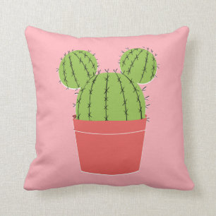 Mickey Mouse Cactus Icon Throw Pillow