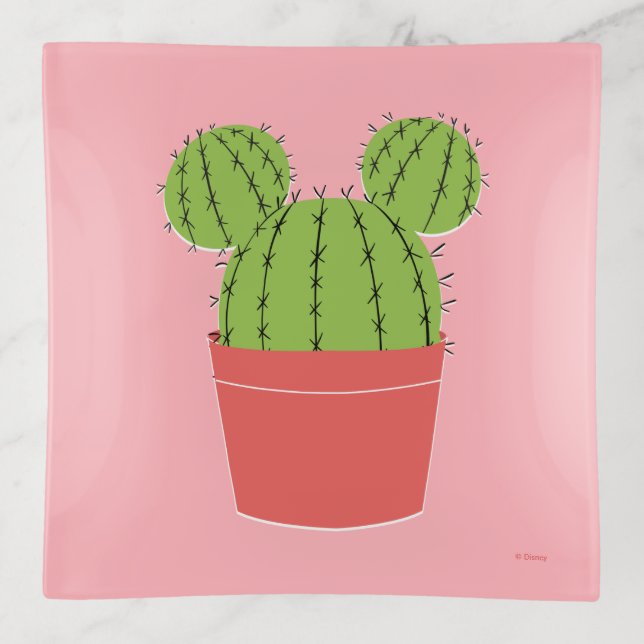 Mickey Mouse Cactus Icon Trinket Tray (Front)