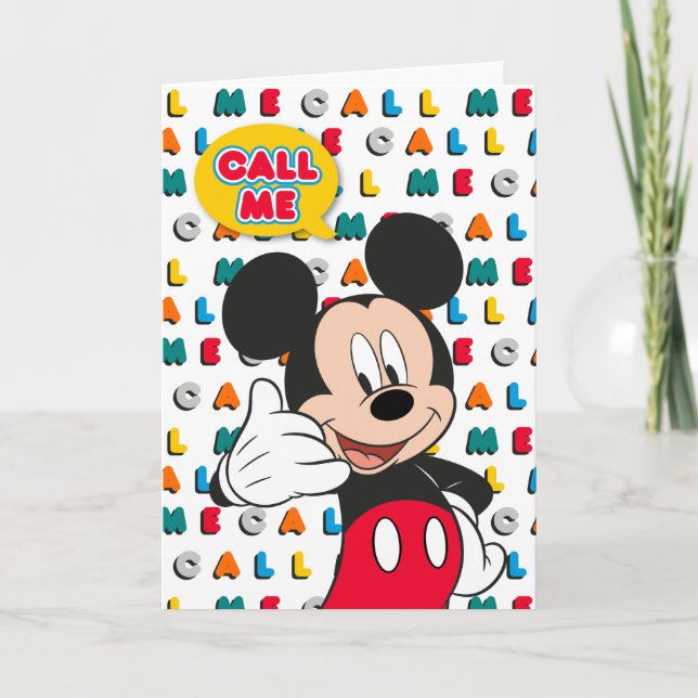 Mickey Mouse - Call Me Card (Front)