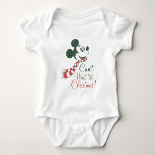Mickey Mouse Can't Wait 'til Christmas! Baby Bodysuit
