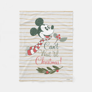 Mickey Mouse | Can't Wait 'til Christmas! Fleece Blanket