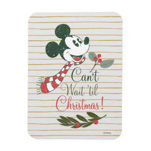 Mickey Mouse   Can't Wait 'til Christmas! Magnet