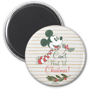 Mickey Mouse   Can't Wait 'til Christmas! Magnet