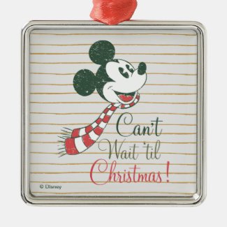 Mickey Mouse | Can't Wait 'til Christmas! Metal Ornament