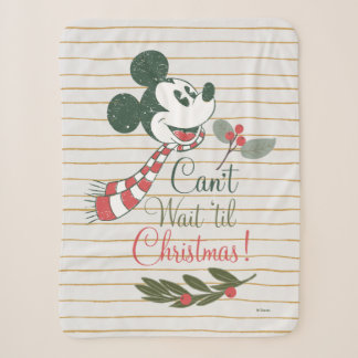 Mickey Mouse | Can't Wait 'til Christmas! Sherpa Blanket