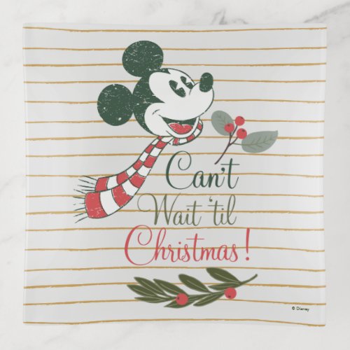 Mickey Mouse  Cant Wait til Christmas Trinket Tray