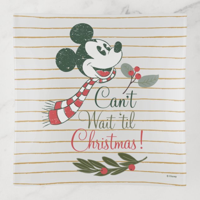 Mickey Mouse | Can't Wait 'til Christmas! Trinket Tray (Front)