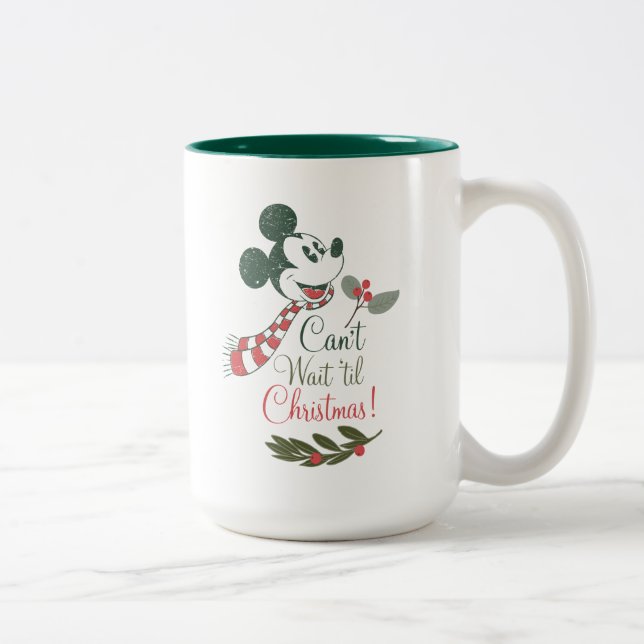 Mickey Mouse | Can't Wait 'til Christmas! Two-Tone Coffee Mug (Right)