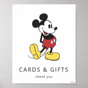 Mickey Mouse Cards and Gifts Table Sign
