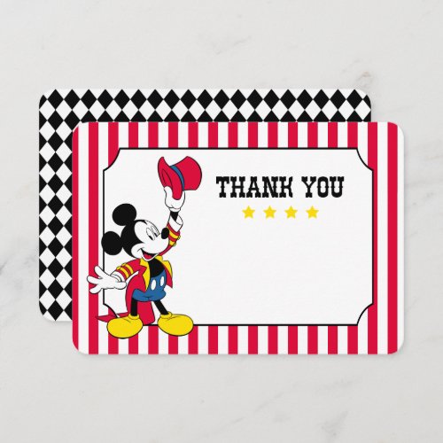Mickey Mouse  Carnival Baby ShowerThank You Thank You Card