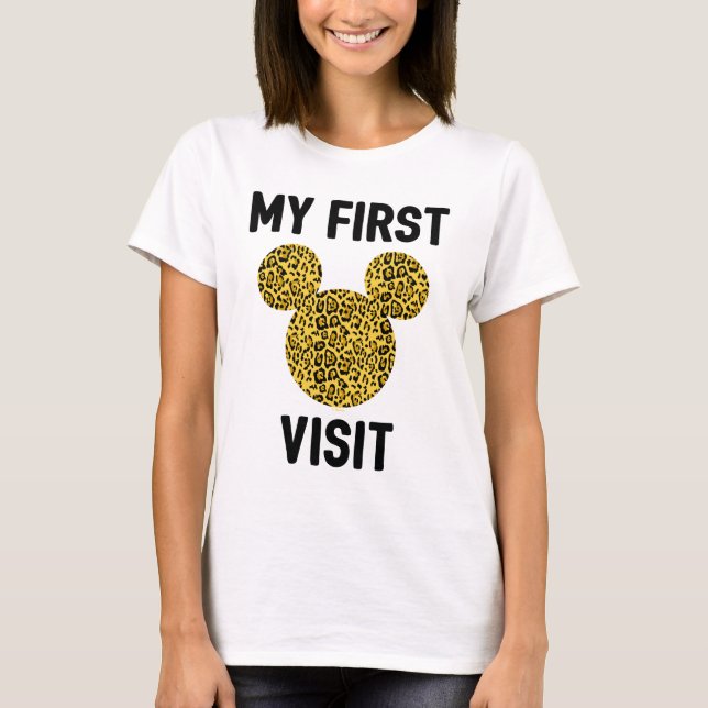 Mickey Mouse Cheetah | My First Visit T-Shirt (Front)
