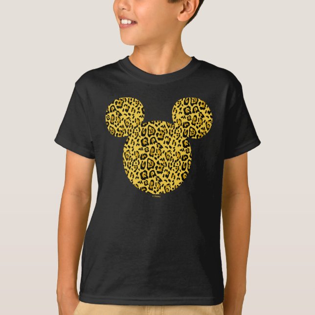 Mickey Mouse Cheetah Print T-Shirt (Front)