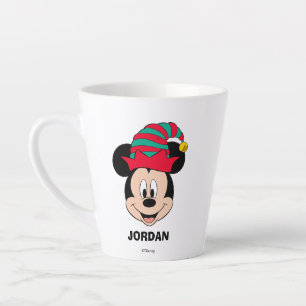 Mickey Mouse Christmas Elf Hat Latte Mug