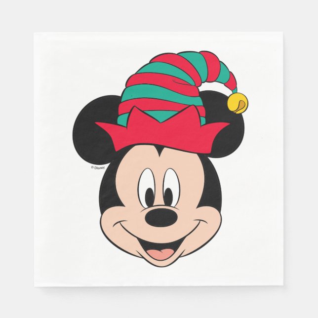 Mickey Mouse | Christmas Elf Hat Napkins (Front)