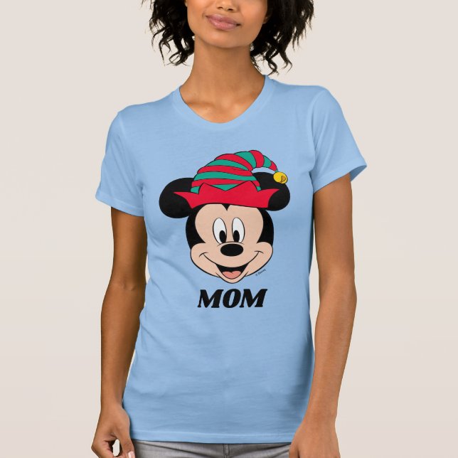Mickey Mouse | Christmas Elf Hat T-Shirt (Front)
