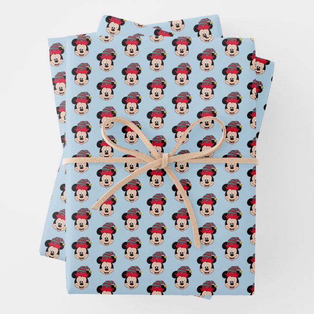 Mickey Mouse | Christmas Elf Hat Wrapping Paper Sheets (In situ)