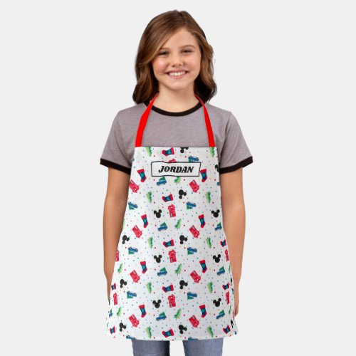 Mickey Mouse  Christmas Icon Pattern Apron
