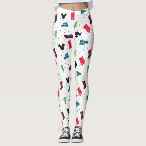 Mickey Mouse  Christmas Icon Pattern Leggings