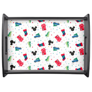 Mickey Mouse   Christmas Icon Pattern Serving Tray