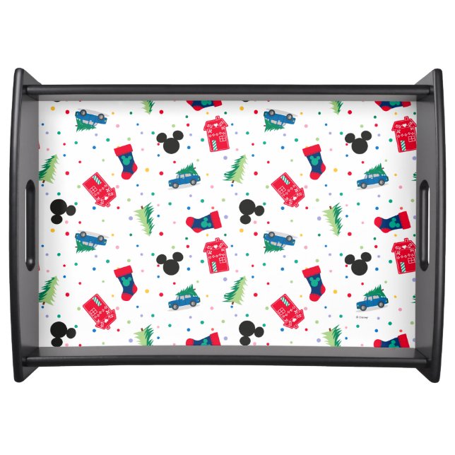 Mickey Mouse | Christmas Icon Pattern Serving Tray (Front)