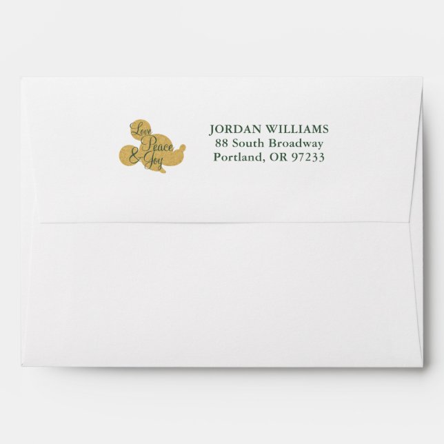 Mickey Mouse | Christmas Love, Peace & Joy Envelope (Back (Top Flap))