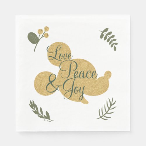 Mickey Mouse | Christmas Love, Peace & Joy Napkins