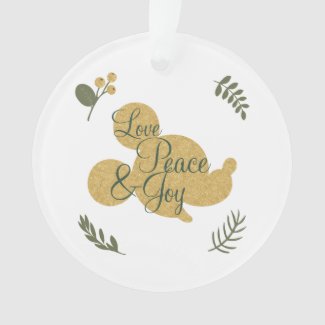 Mickey Mouse | Christmas Love, Peace & Joy Ornament