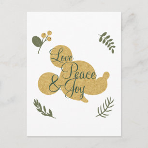 Mickey Mouse Christmas Love, Peace & Joy Postcard