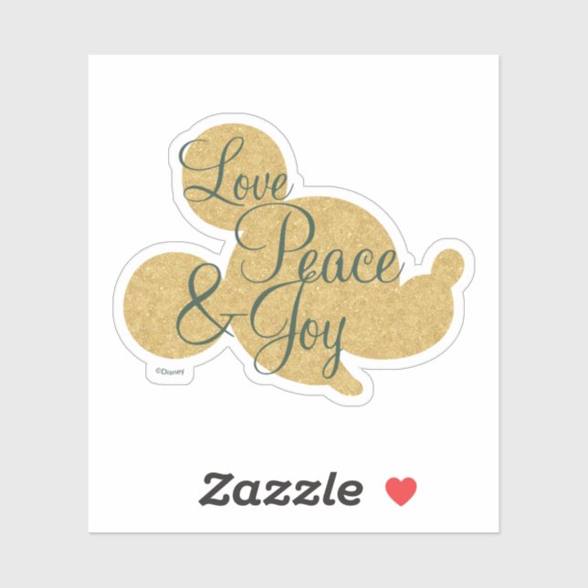 Mickey Mouse | Christmas Love, Peace & Joy Sticker (Sheet)