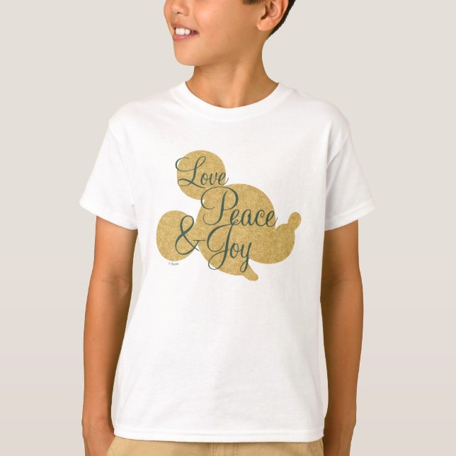 Mickey Mouse | Christmas Love, Peace & Joy T-Shirt (Front)