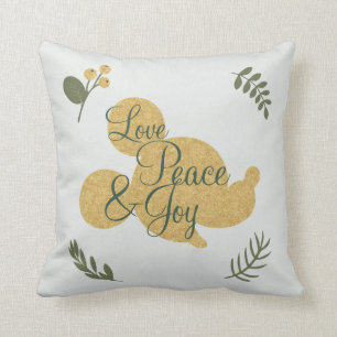 Mickey Mouse   Christmas Love, Peace & Joy Throw Pillow