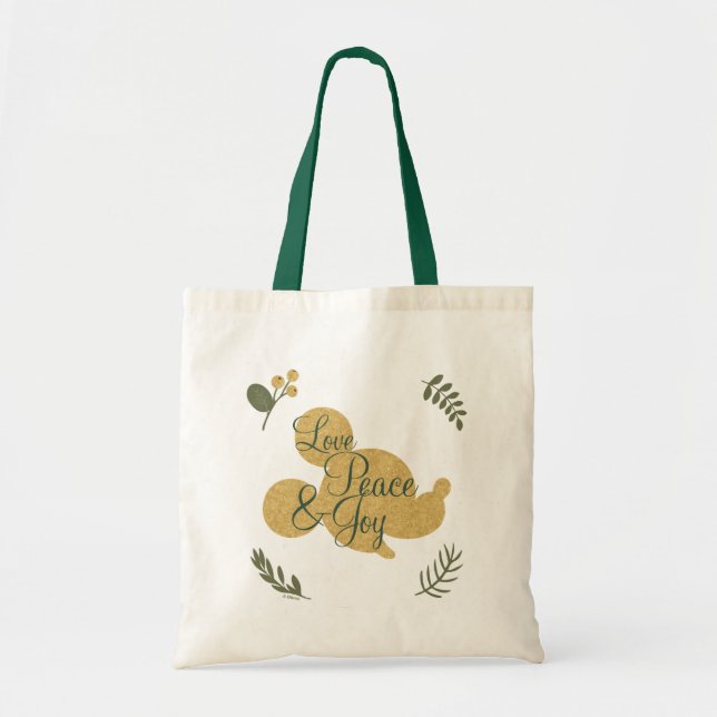 Mickey Mouse | Christmas Love, Peace & Joy Tote Bag (Front)
