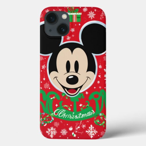 Mickey Mouse Christmas Magic Logo Print on iPhone iPhone 13 Case